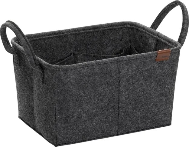 Kela Fay tárolókosár fogantyúval ,sötétszürke, 35 x 25 cm,