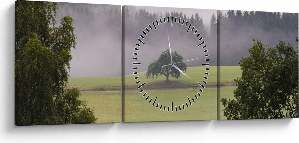 Egy kép a rétről egy fával (órával) (90x30 cm)