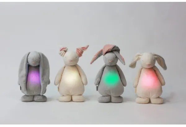 Moonie - Snuggle buddy dallammal és világítással nyuszi powder