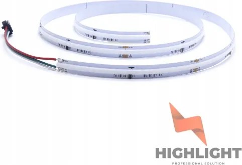 10m Cob Led szalag Digitális Rgb+ww meleg fehér 16W 24V SK6812 840LED CRI90