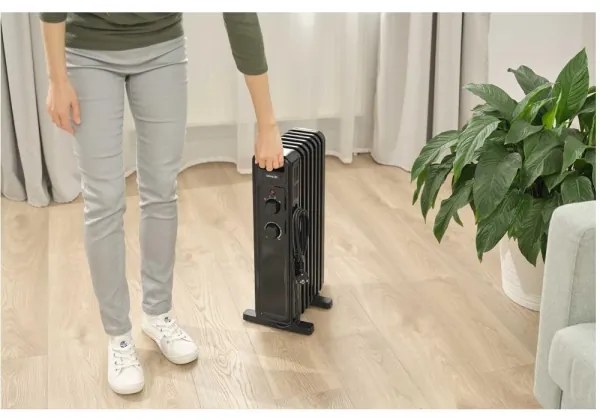 Sencor - 7 bordás olajradiátor 600/900/1500W/230V fekete