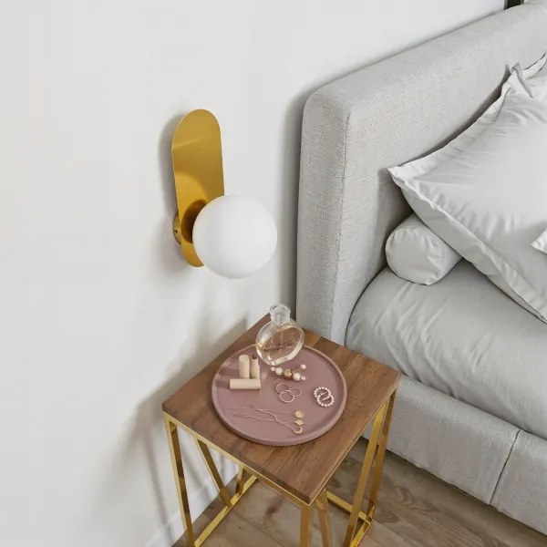 Fali lámpa 1xE27/40W/230V arany/fehér