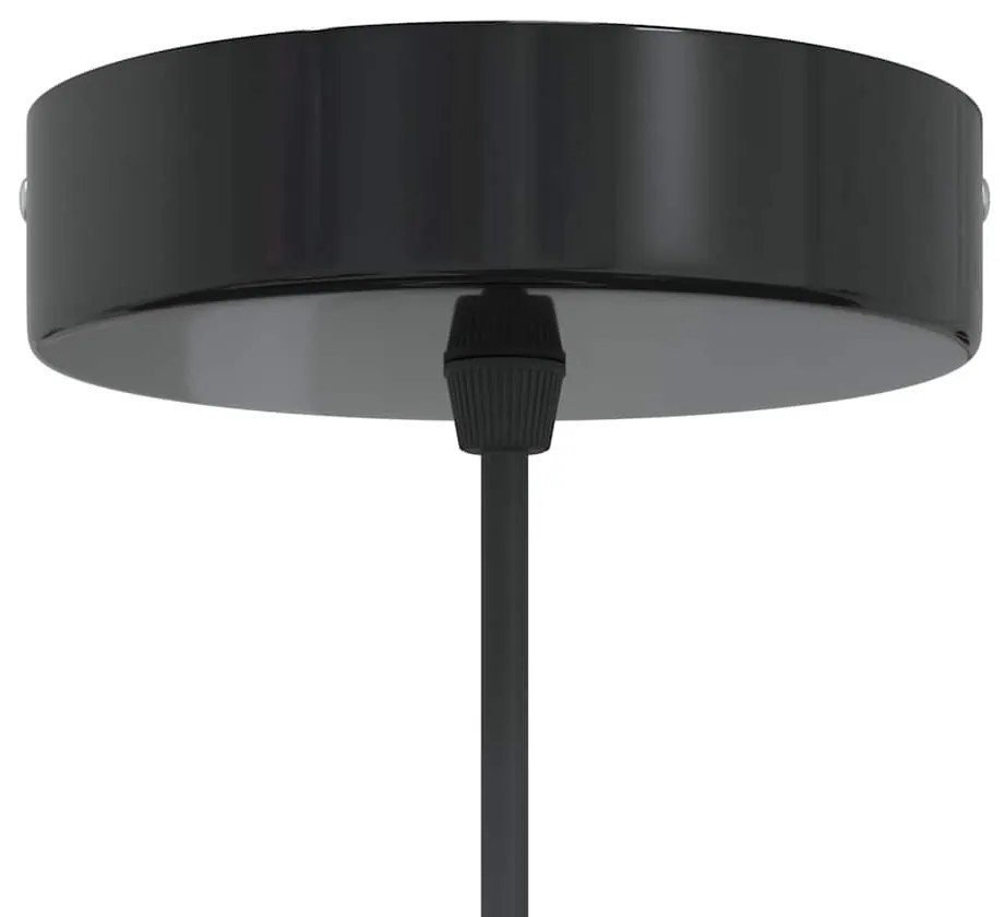 függőlámpák 2 db Állítható magasságú E27 fekete Ø 30 cm Fém