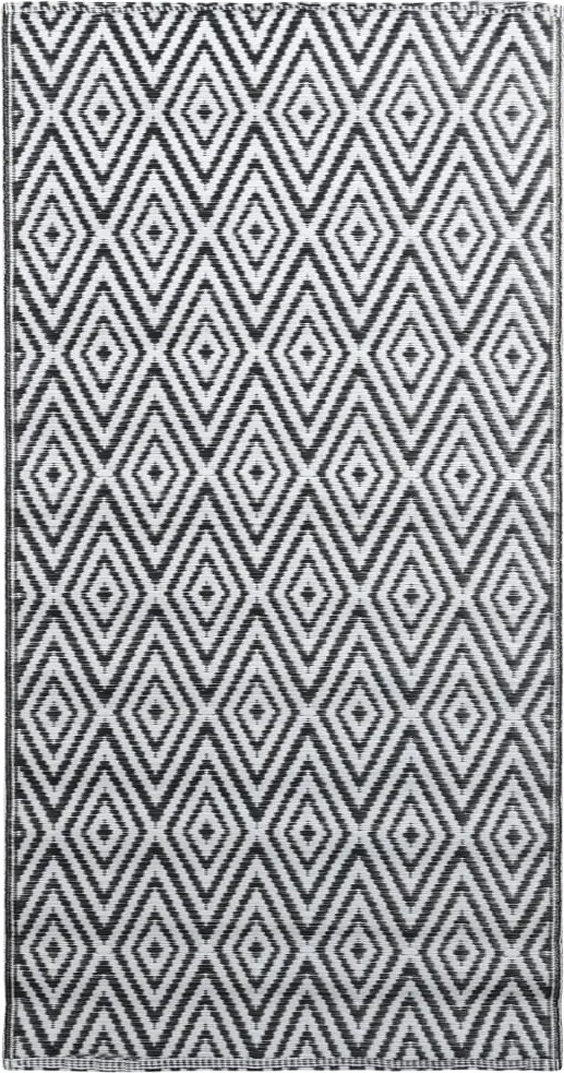 vidaXL fekete-fehér ARAKIL PP kültéri szőnyeg 160 x 230 cm