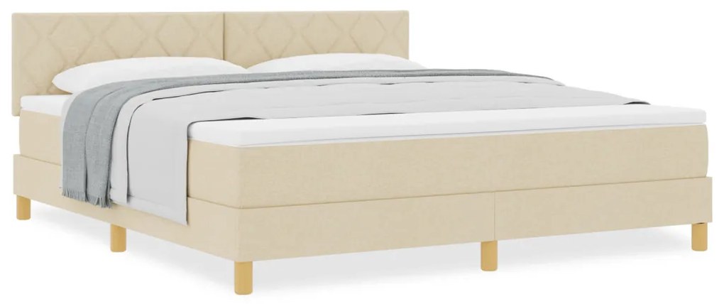 Box Spring Ágy Matraccal Krém 180x200 cm Háló