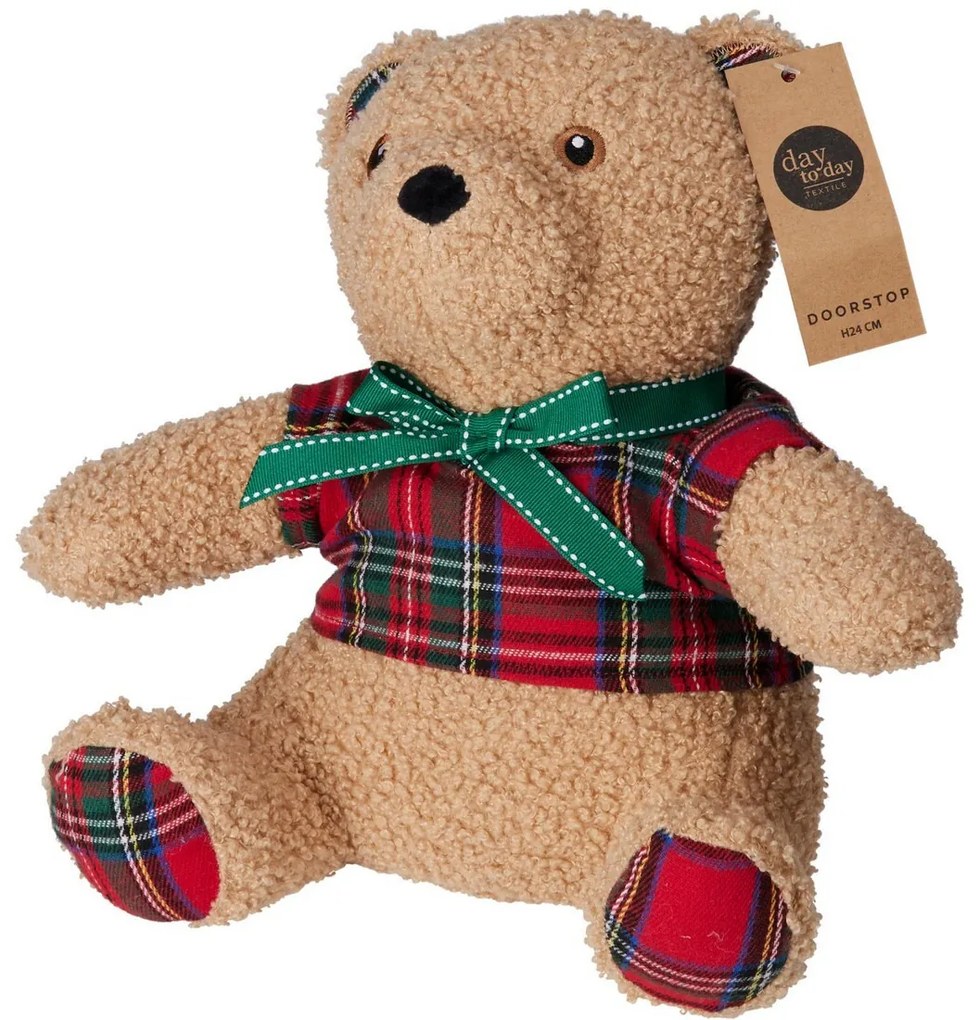 Teddy ajtóütköző, piros, 24 x 16 cm