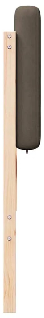 Kárpitozott fejtámla Barna és taupe 180 cm Tömör fenyőfa