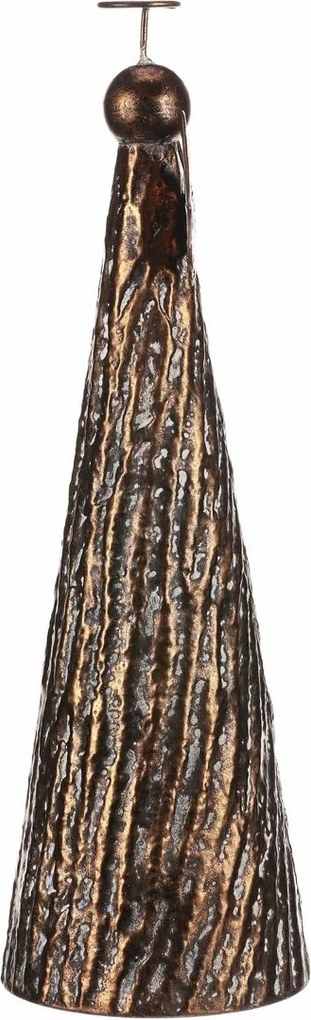 Karácsonyi fém dekoráció állványra Angyal, XL méret, réz