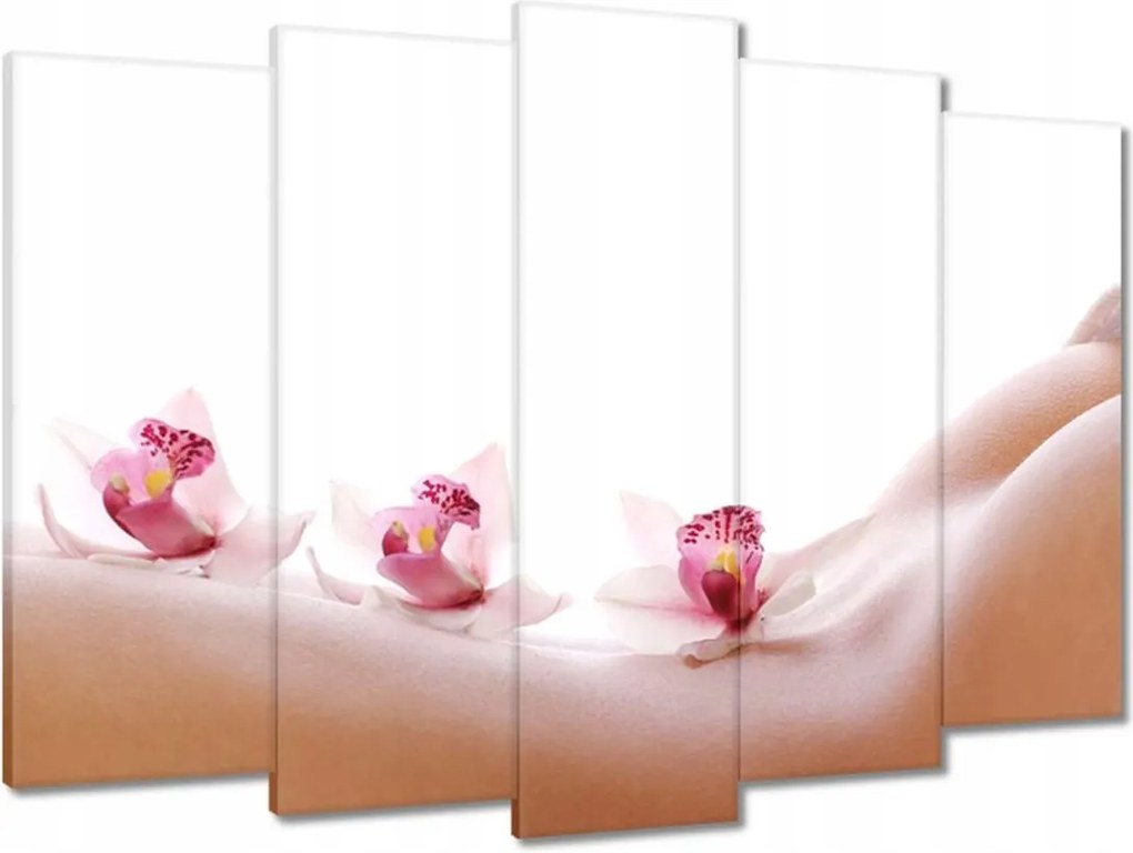 Vászonkép 70x50 Pihenés a SPA-ban Orchideák