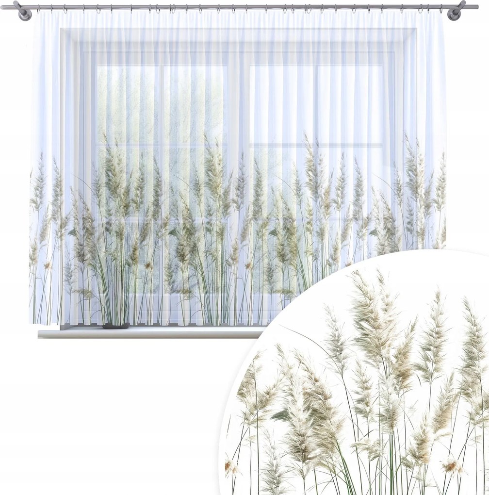 Függöny Kész 300x150 Fű Festett Őszi Szalag Béka Mintás 447