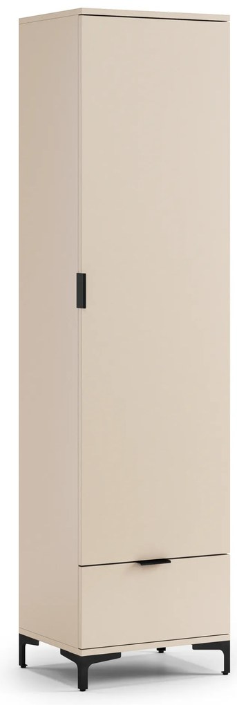 Mazzoni LANA SZ-50 szekrény Bézs (Pezsgő) - 1 AJTÓS FIÓKOS RUHÁSSZEKRÉNY