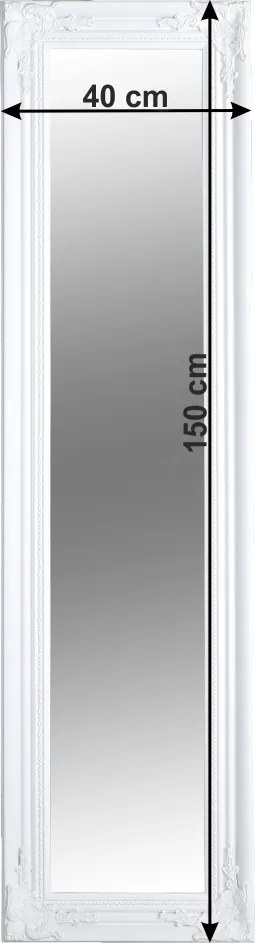 Tükör, fehér fa keret, MALKIA 8