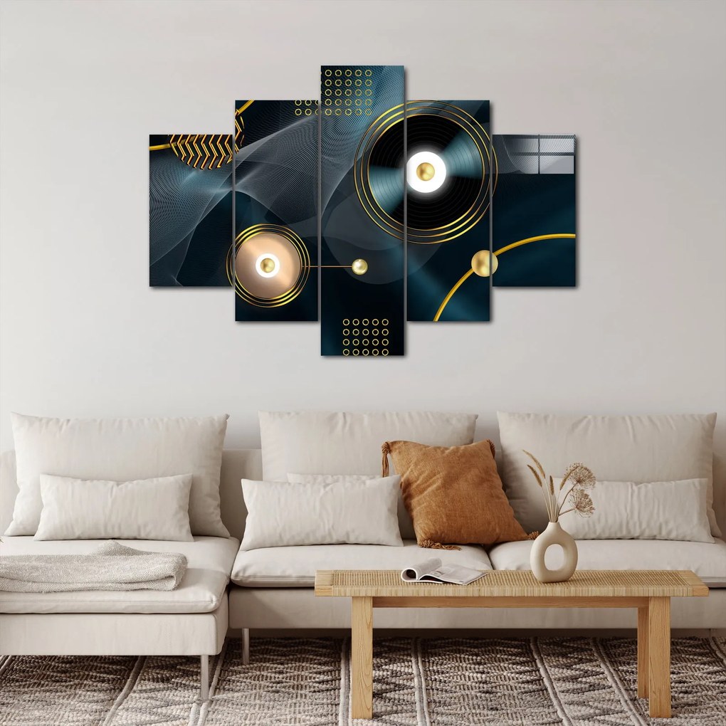 Kép - Arany körök (150x105 cm)