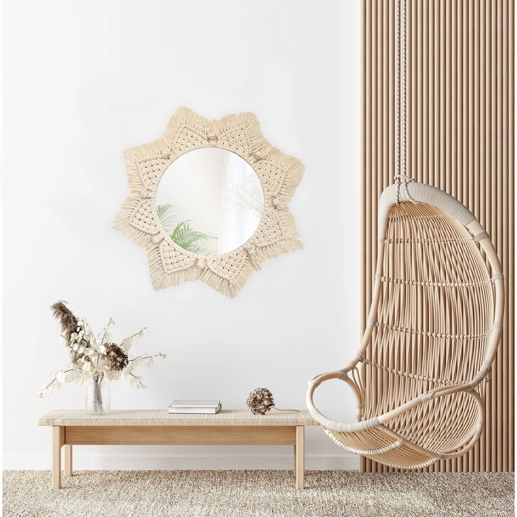 Boho fali tükör 53CM 322048