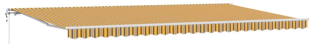 Automatikus Behúzható Napellenző Színes Csíkos 600x300 cm