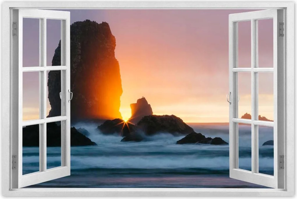 Poszterek 60x40 Sziklák Tenger Naplemente