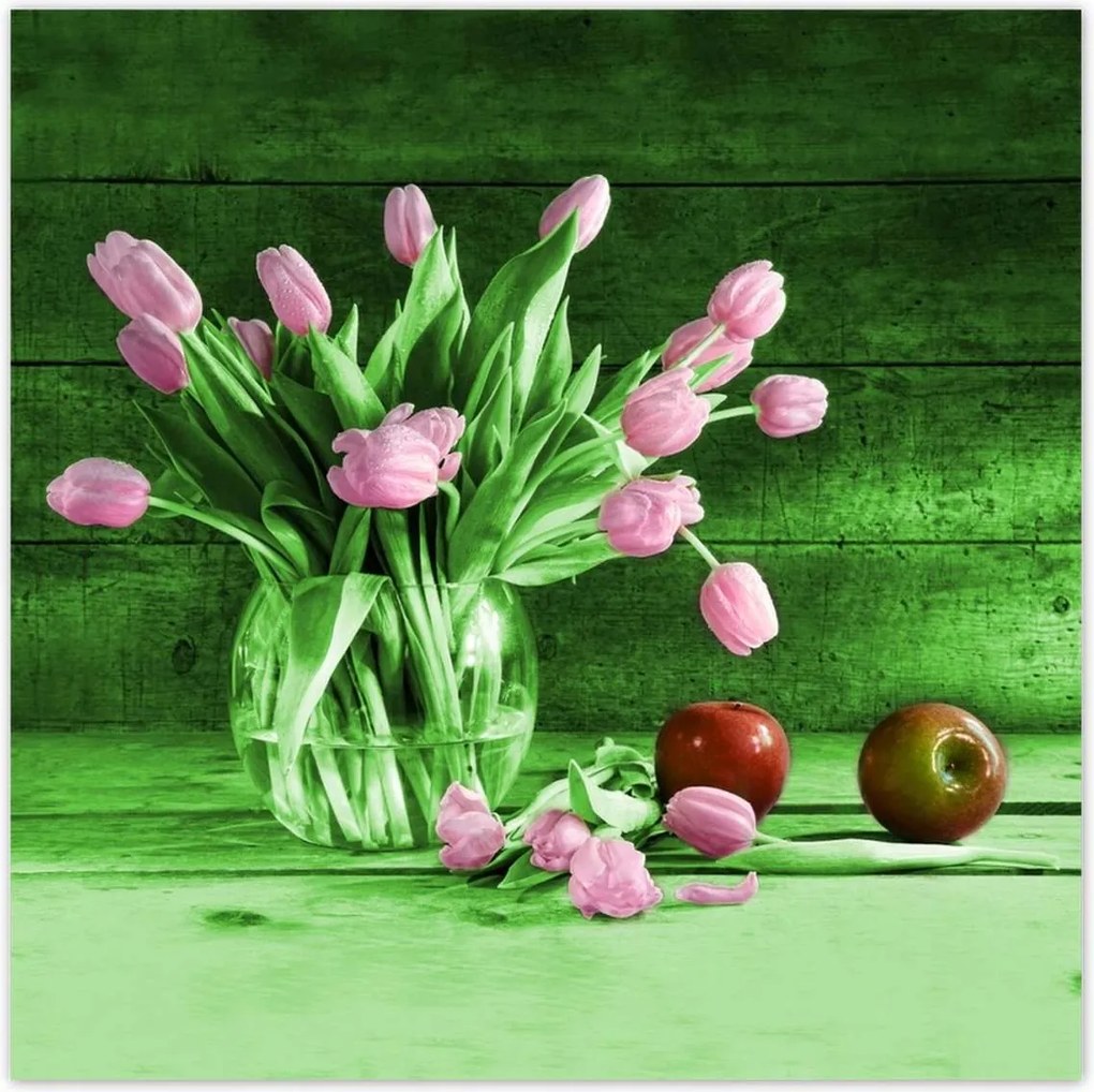 Poszterek 30x30 Zöld deszkák