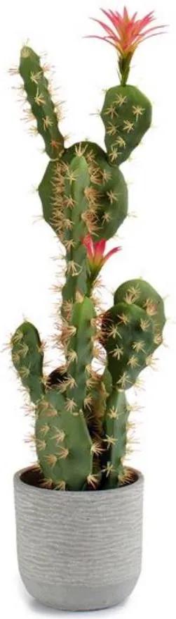 Kaktusz Rózsaszín Műanyag Kaktusz (19 x 80 x 23 cm)