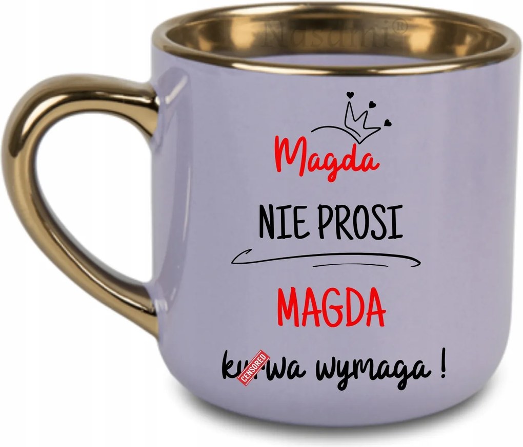 Elegáns bögre Magda nem kér Magda igényel Vita 400 Lila