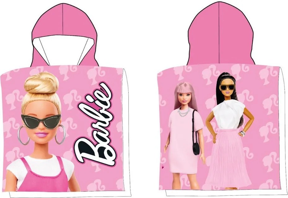 Barbie Street Style strand törölköző poncsó 50x100 cm (Fast Dry)