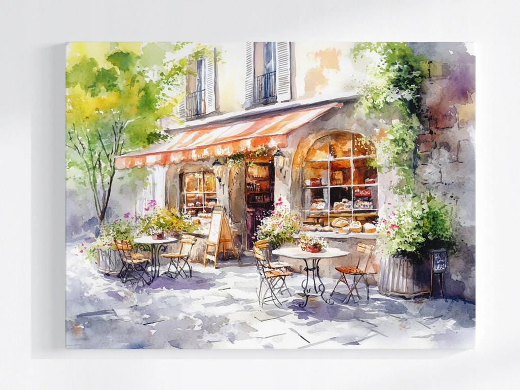 Poszter Város Pékség Kávézó Kilátás 100x75