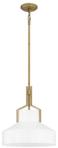 Quoizel QZ-BRECKEN-2P-AB-OPAL - Rúdon függesztett csillár BRECKEN 2xE27/60W/230V arany/fehér