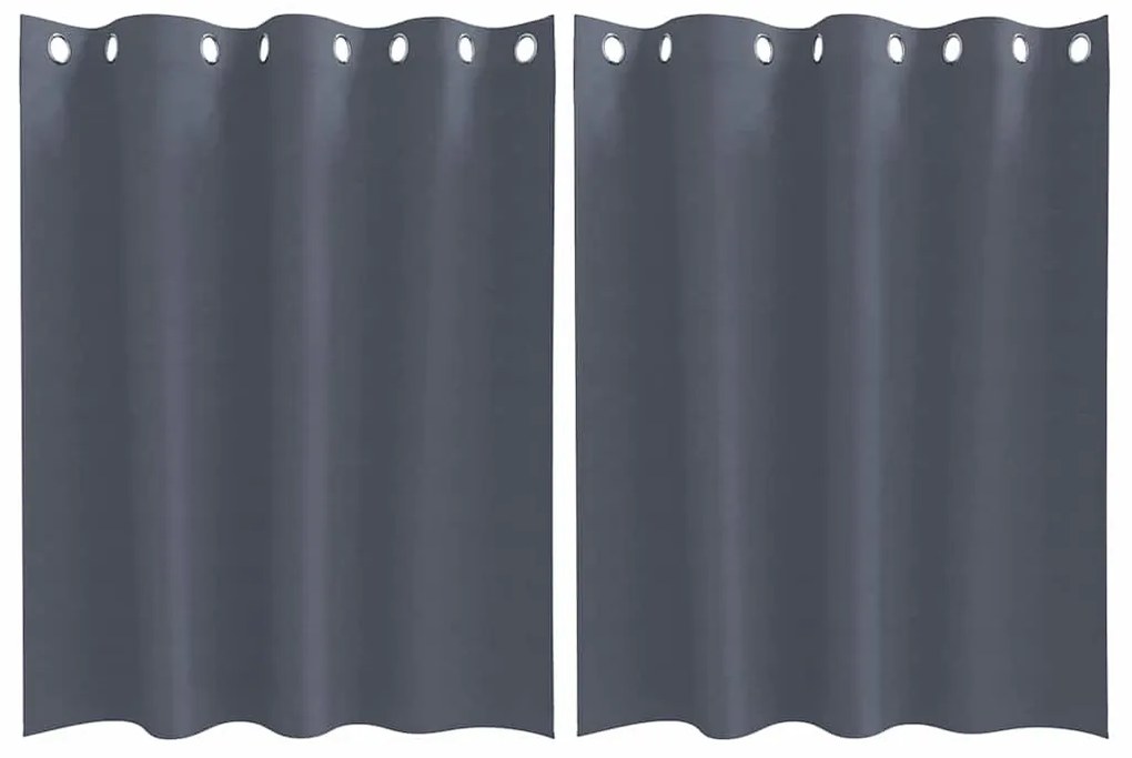 Függönyök függönyökkel 2 pcs Antracit 140x140cm Poliészter