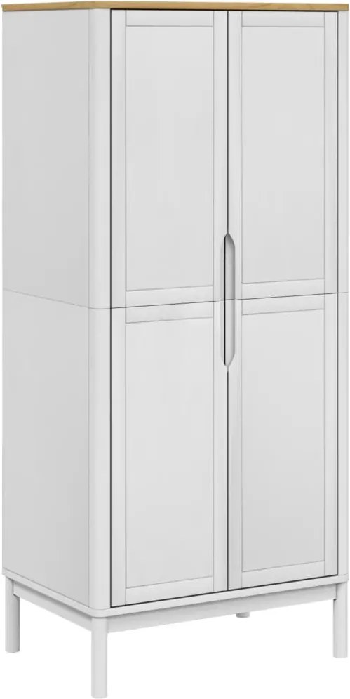 vidaXL FLORO fehér tömör fenyőfa szekrény 77 x 53 x 171 cm