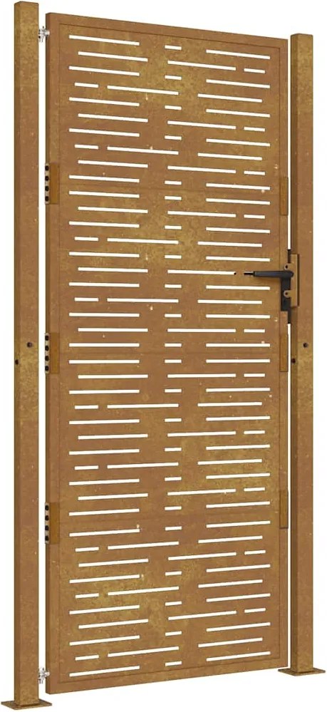 vidaXL Corten acél kerti kapu 100x200 cm, négyzet alakú kivitelben