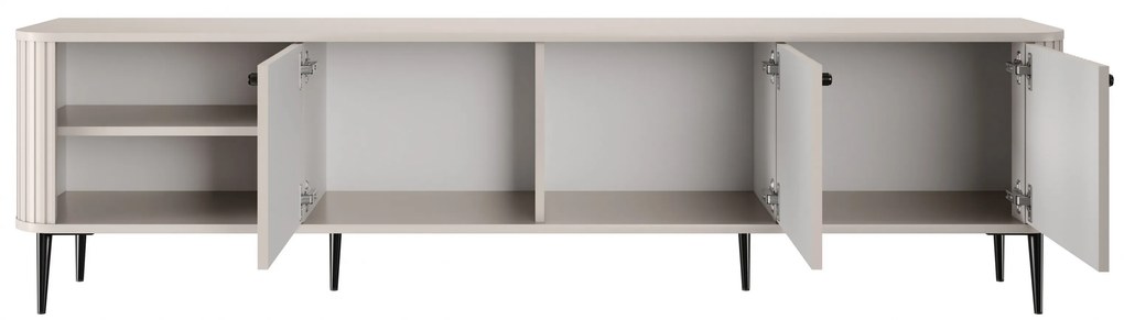 Vesper 3D TV szekrény 187 cm - kasmír / fekete lábak