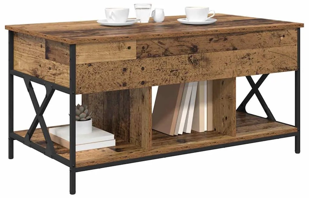 Dohányzóasztal Régi fa 100 x 55 x 50 cm Faanyag