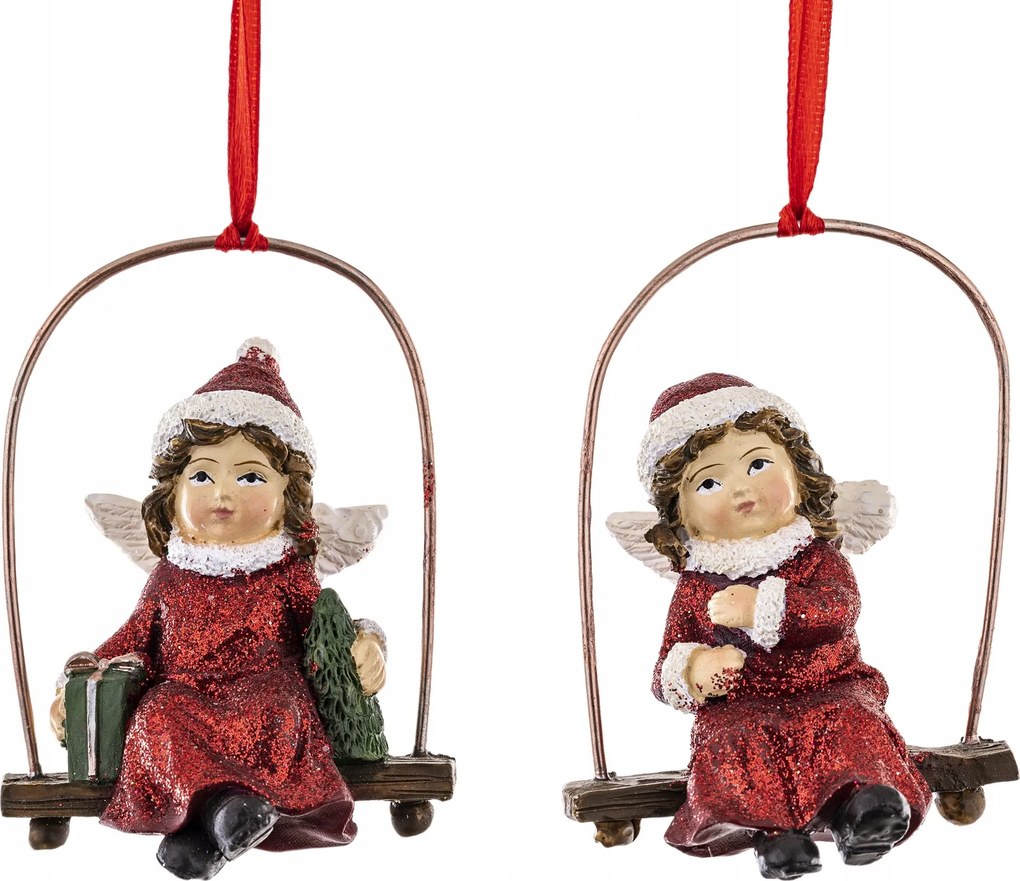 Karácsonyi angyalka medál karácsonyfa dekoráció