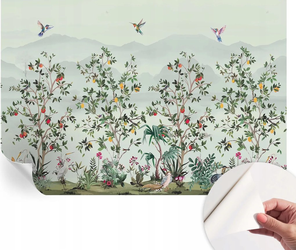 Dekoratív öntapadós fotótapéta irodába Egzotikus fák 152x104 cm