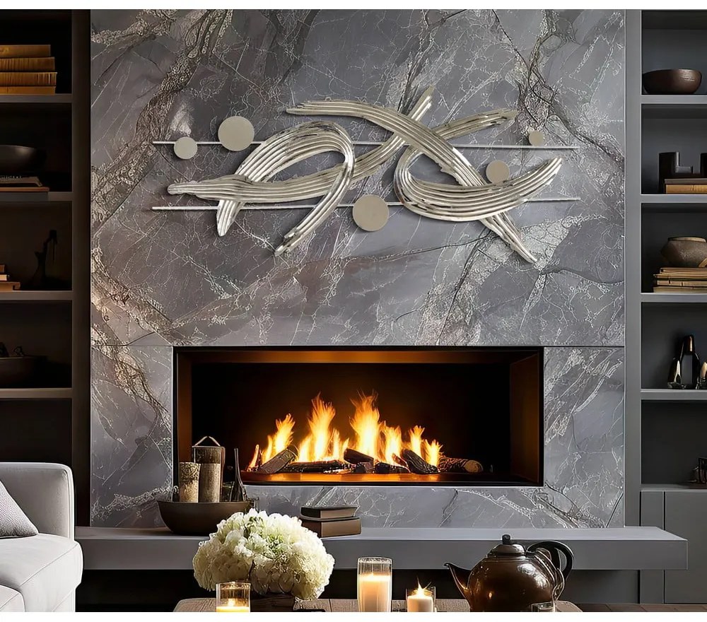 Fém fali dekoráció 121x52 cm Mondrian – Mauro Ferretti