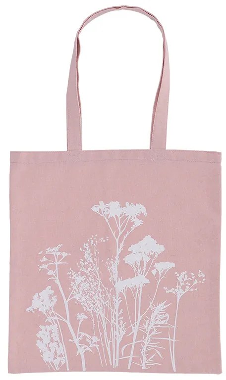 Mezei virág mintás bevásárlós táska, pink