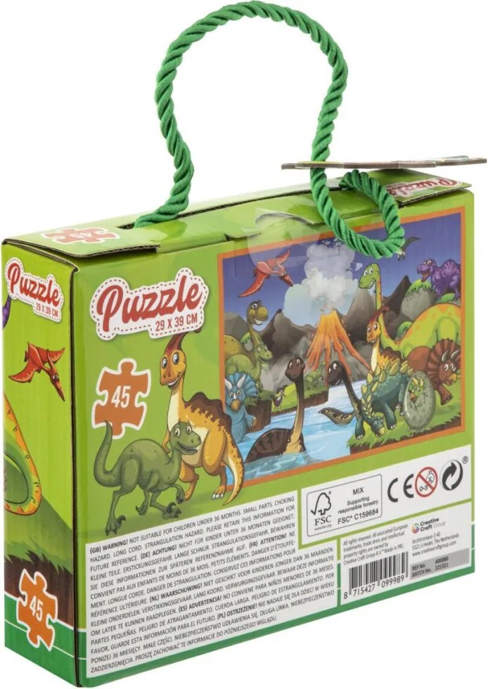 Dinoszaurusz Vulcano puzzle 45 db-os