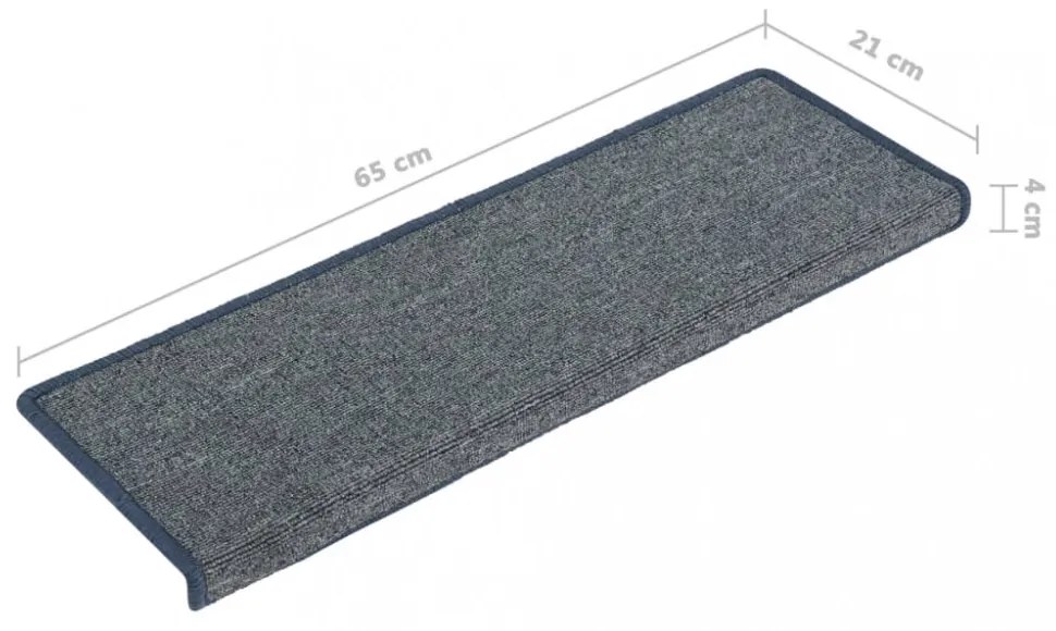 15 db lila-kék lépcsőszőnyeg 65x21x4 cm