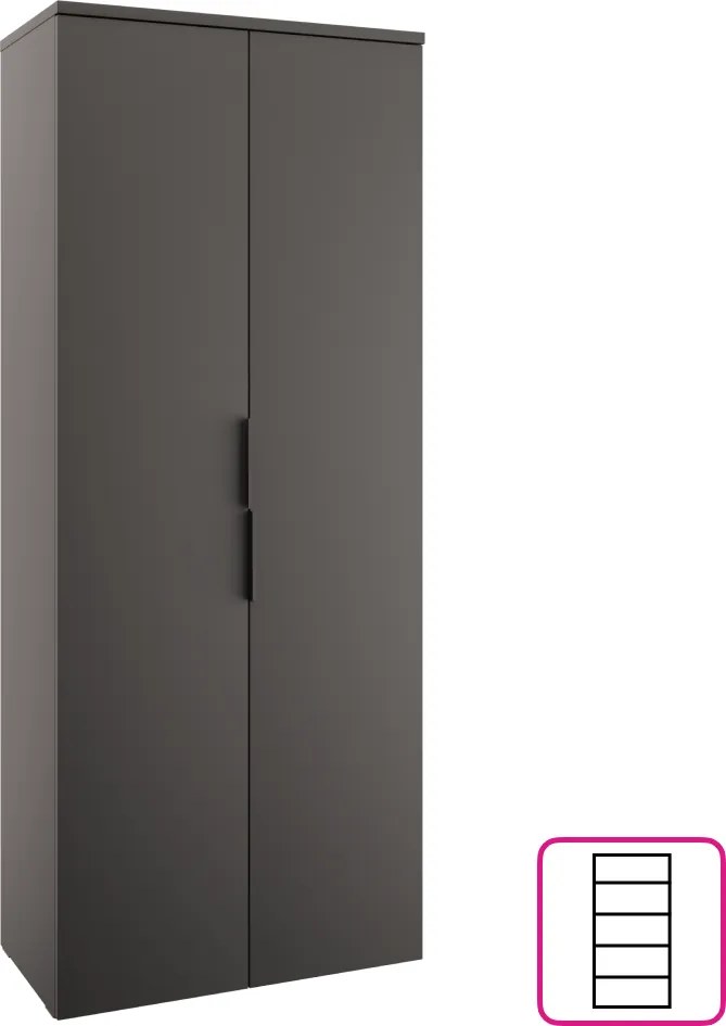 Szekrény, antracit, ADAPO ADP01