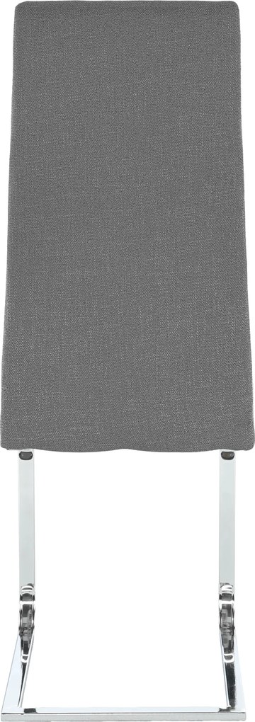 Étkezőszék, szövet sötétszürke/króm, AMINA