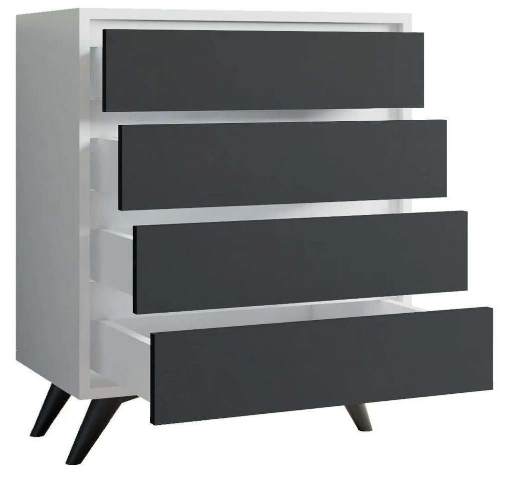 Komód Suvera - White, Anthracite