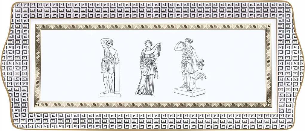 Patera pálca tálca Versace motívum olasz fehér ajándék