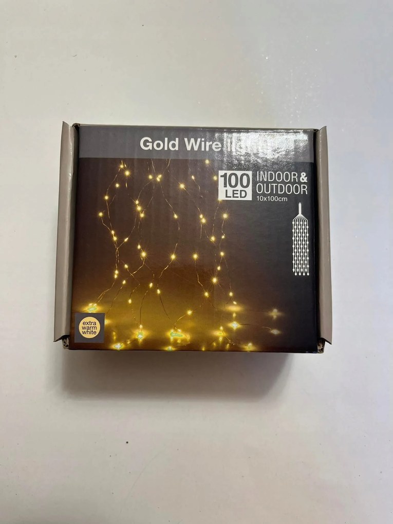 Lámpák arany drót szín nagyon meleg 100 Led