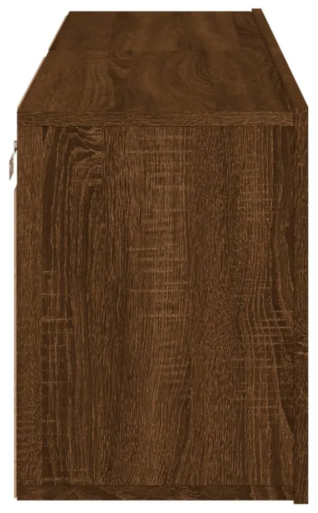 2 db barna tölgyszínű falra szerelhető TV-szekrény 60x30x41 cm
