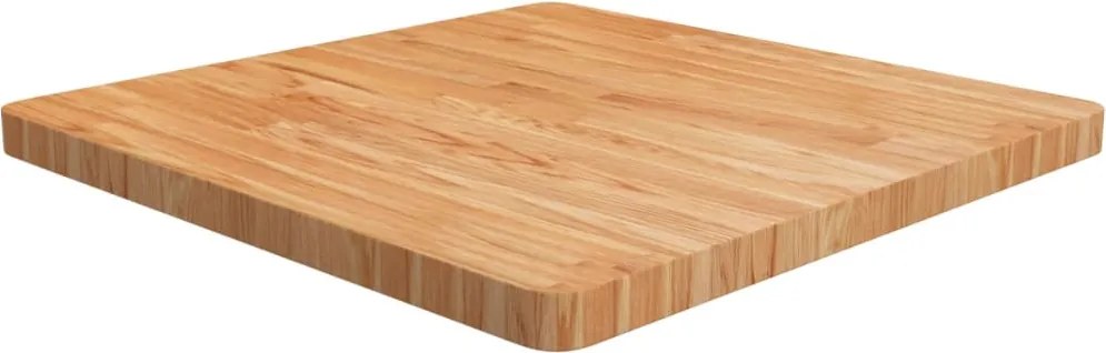 vidaXL világosbarna kezelt tömör tölgyfa négyzet asztallap 70x70x4 cm