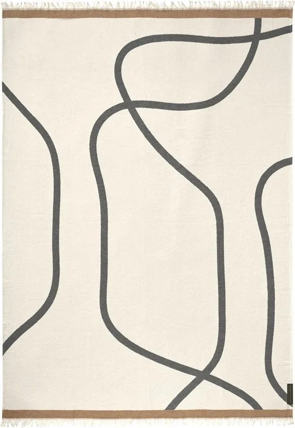 Krémszínű takaró 130x175 cm Shadow – Mette Ditmer Denmark