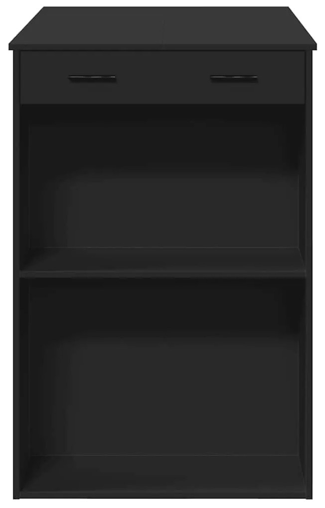 fekete szerelt fa bárasztal 102 x 70 x 103,5 cm