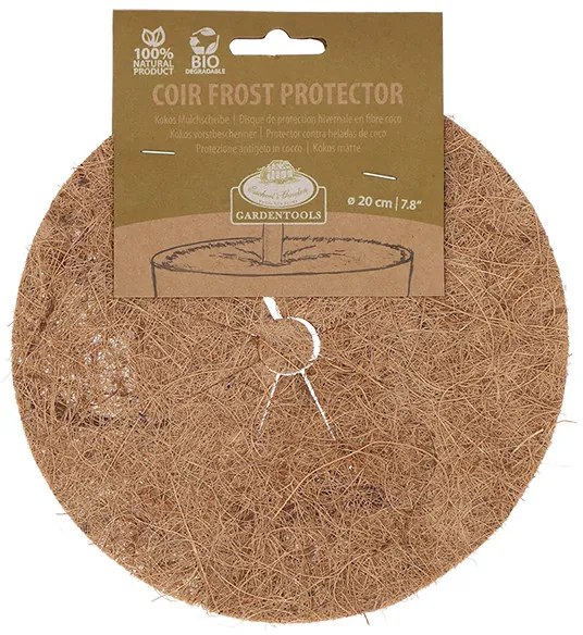 Biológiailag lebomló kókuszrost fagyvédő korong, 20 cm átmérőjű