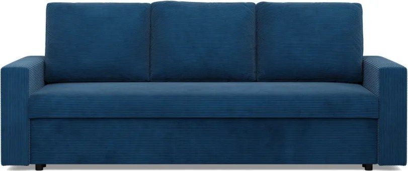 Zeus kanapéágy, kordbársony, bonell töltet, egyenes kartámasz, kék