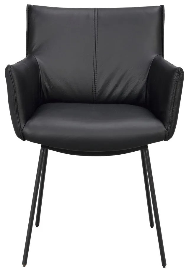 Fekete kárpitozott étkezőfotel szett 2 db-os Hinckley – Rowico