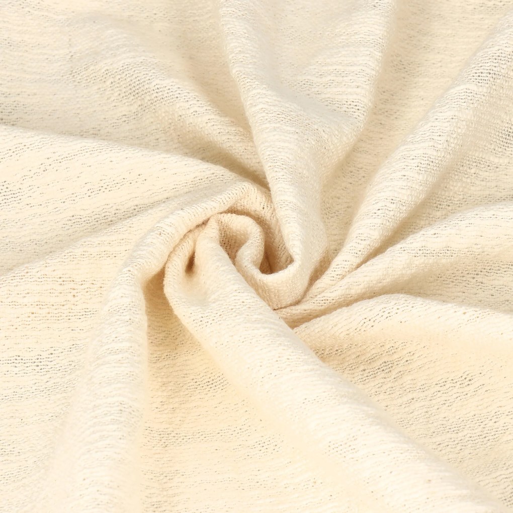 Kézzel Szőtt Strandtörölköző Pamut Fouta 100x200 Pareo Krém Nagy